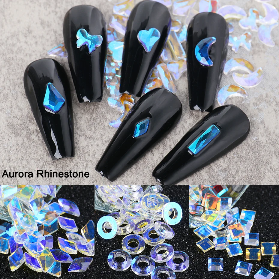 10 шт. Аврора 3D Стразы для ногтей Кристалл бриллиант Flatback Strass украшения камень