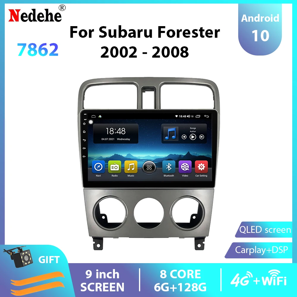 

Автомобильный радиоприемник 6G + 128G, Android 10,0, мультимедийный плеер для Subaru Forester 2002-2008, автомобильный стерео GPS, 2 DIN, Wi-Fi, 4G