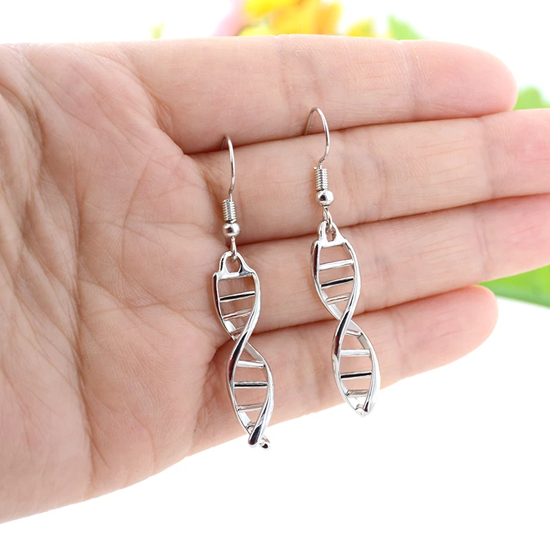 Химическая формула двойная спираль ДНК молекулярные висячие серьги биология