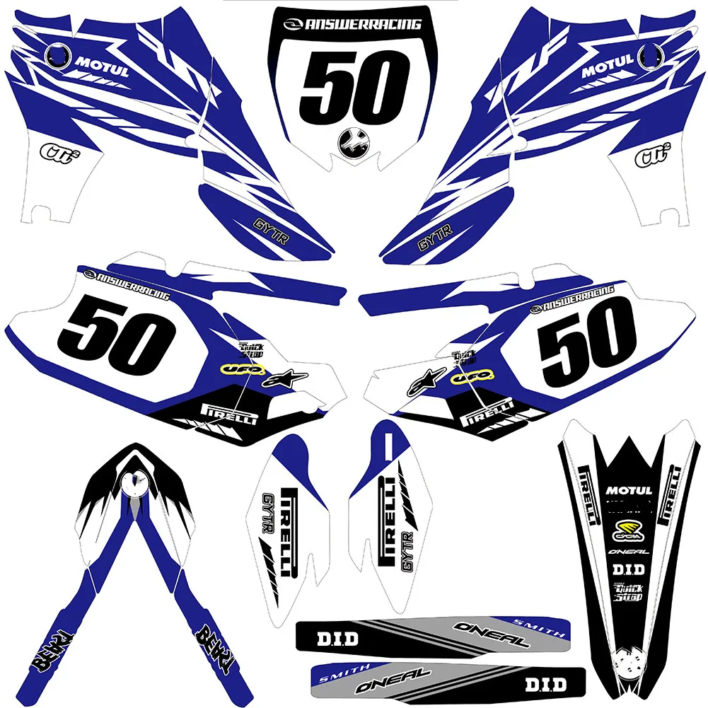 Графические наклейки для мотокросса 3 м Фоновые наборы наклеек yamaha YZF450 YZ450F 2010 2011