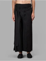 mens new fashion trend singer stage style trousers multi layer design loose and large size nine culottes