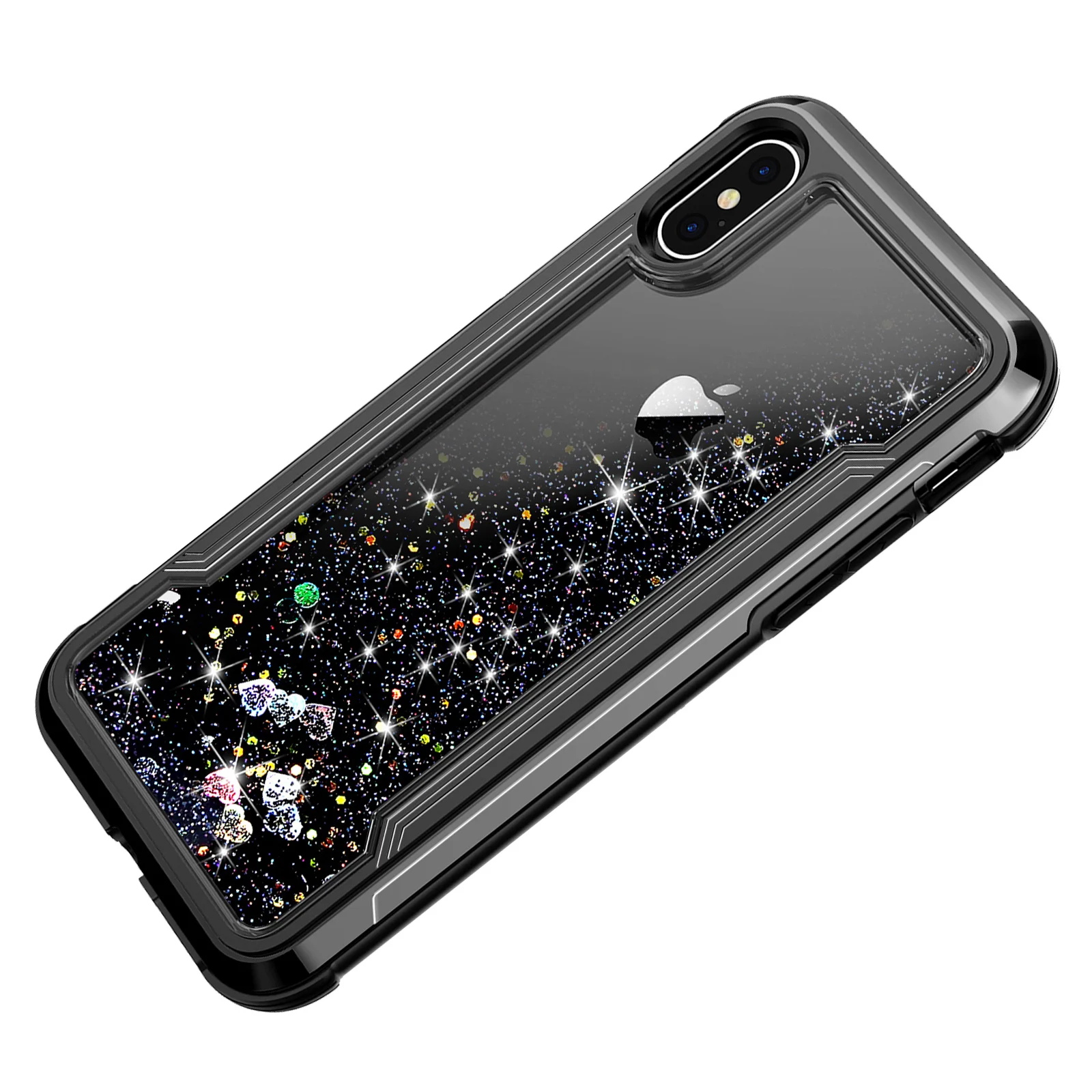 Броня Гибридный ударопрочный каучук бампер чехол для iPhone 11 Pro Max 6 6s 7 8Plus X XS Max XR жидкий сыпучий песок украшение блестки чехол
