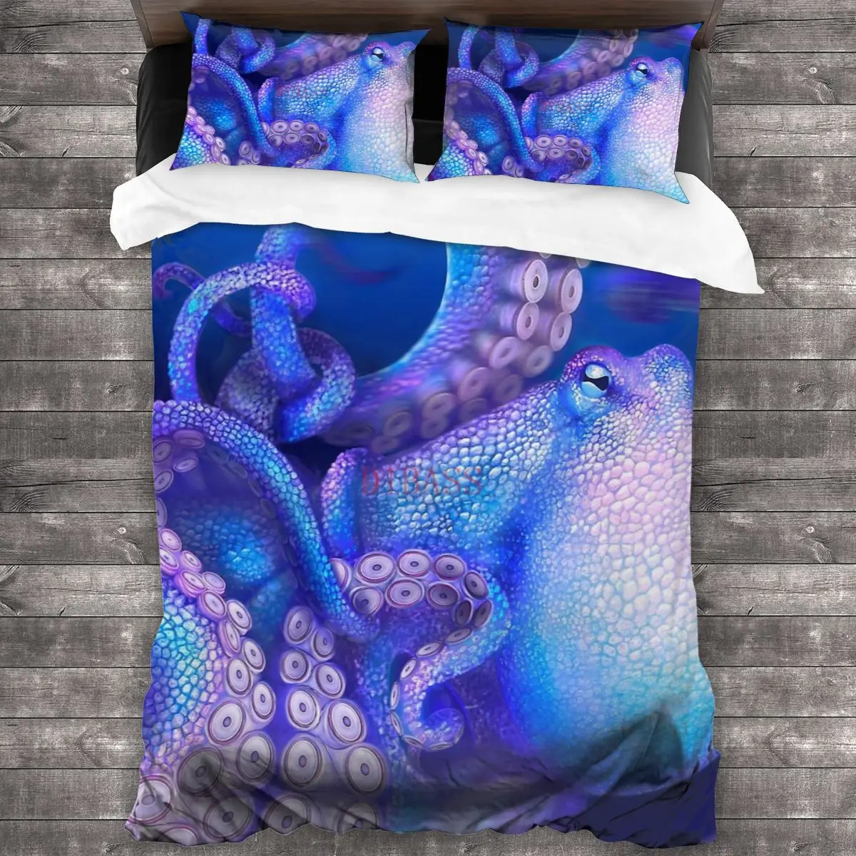 

Одеяло из 100% чистого хлопка Осьминог с 2 наволочками, комплект из мягкого пододеяльника из микрофибры, комплекты постельного белья