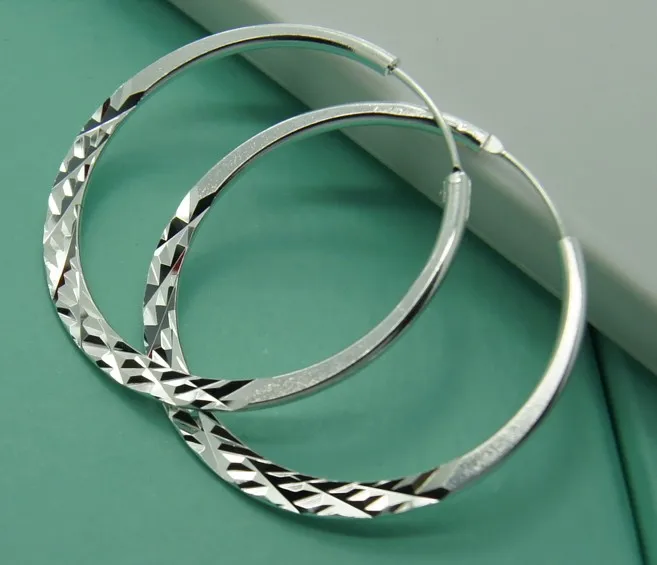 

Hoop Earrings 925 Sterling Silver 5.0cm Circle Earrings Fashion Jewelry Wholesale Factory Direct Sales