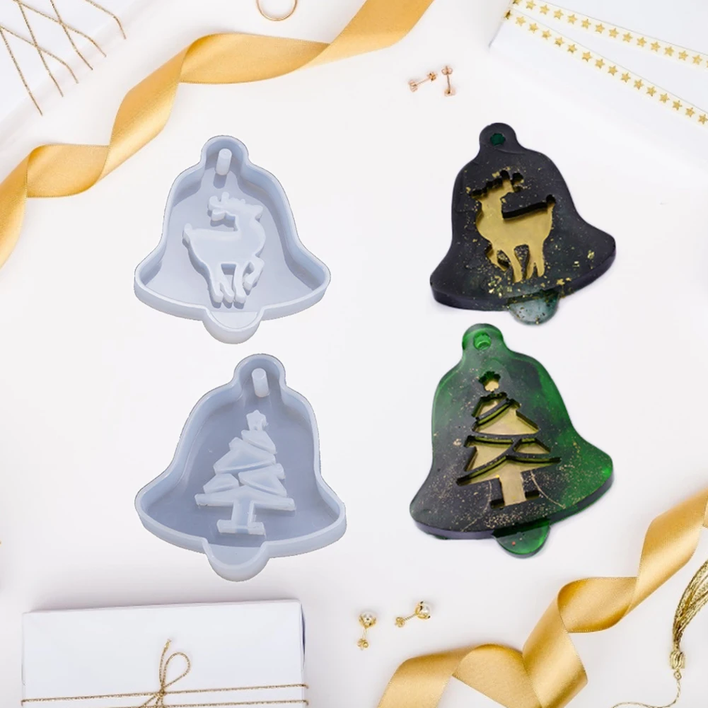 

DIY Crystal Epoxy Mold Christmas Tree Elk Silicone Mould Bag Decoration Pendant Classic