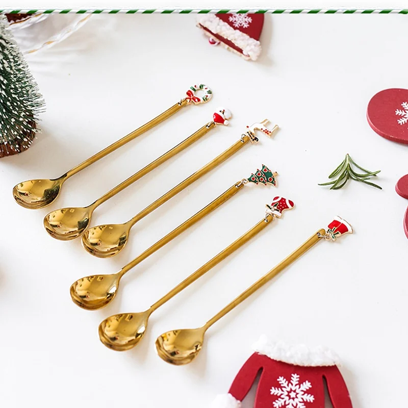 

Stainless Steel Long Handle Coffee Spoon Dessert Tea Spoons Tableware Kitchen Gadgets Accessories