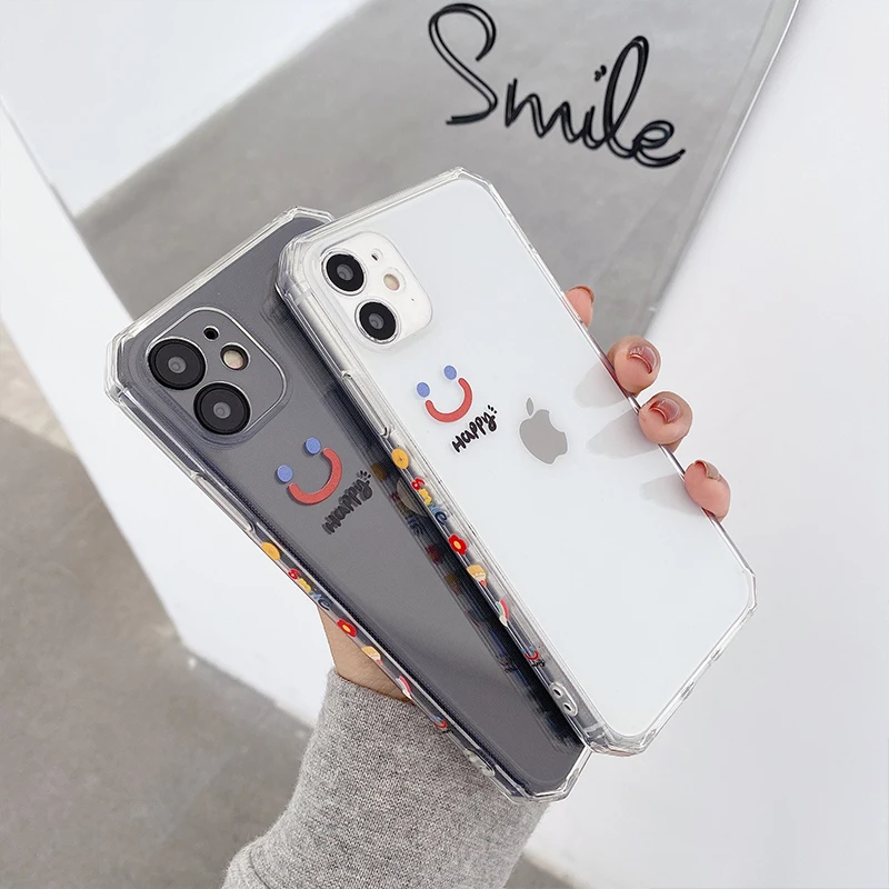 

New Korea Japan Color border monster soft silicon phone case for iphone 12MiNi 7 8 X XR XS 11 Pro Max Plus SE2 transparent cover