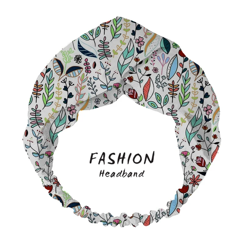 

Women Hair Accessories for Baby Fashion Headband Fabric Cross Knotted Bow Chiffon Floral Hair Band Korea Headdress ladies Hoop
