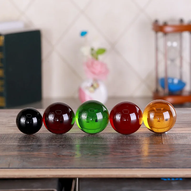 Янтарный 50 мм Хрустальный шар для медитации прозрачный шарик фотографии