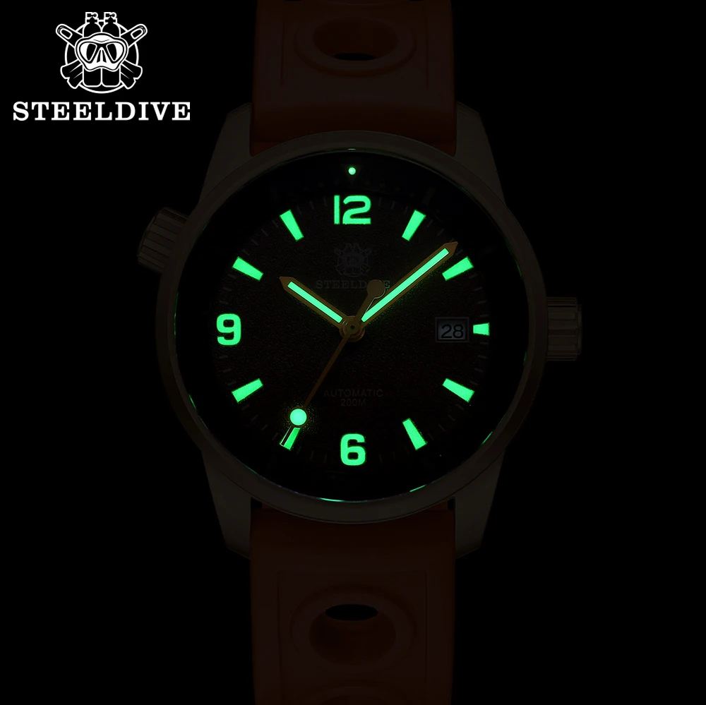 Механические часы STEELDIVE 1949S NH35 роскошные с сапфировым стеклом автоматические