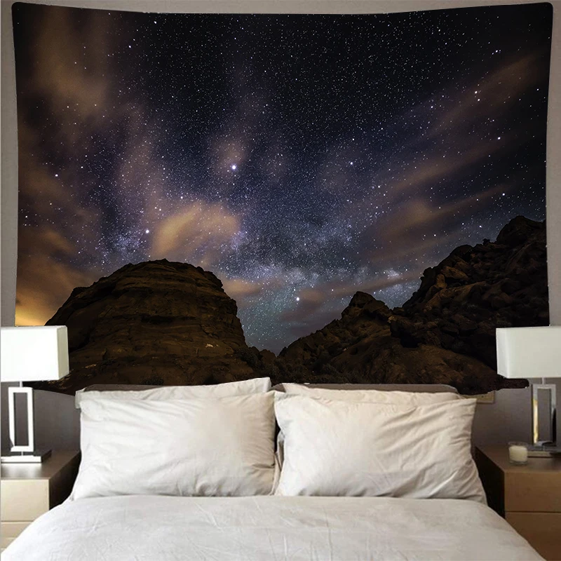 Настенное покрытие Starry sky galaxy большой художественный гобелен Психоделическое