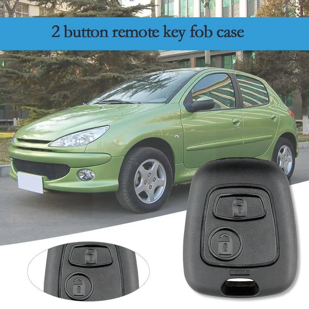 

2 Button Remote Key Fob Shell Cover Case Remote Key 106 Replacement Shell 107 406 Fob For Peugeot Car 307 206 Case 207 Key B2O7