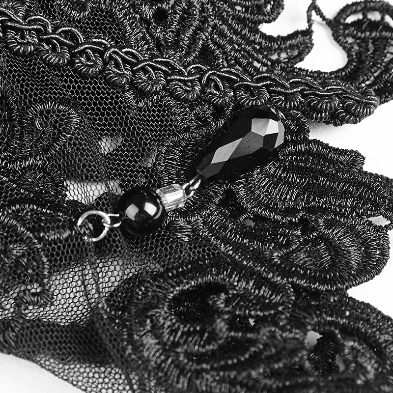 Панк рейв Готический позиционирующий узор перчатки и чехлы для ног кружева