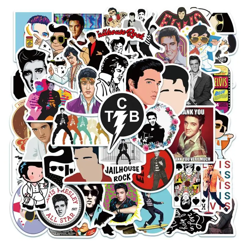 Наклейки Elvis Presley для багажа холодильника ноутбука 10/30/50 шт. | Игрушки и хобби