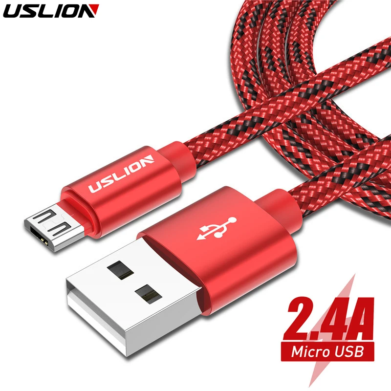 

USLION Micro USB Cable for xiaomi redmi note 5 pro 4x Fast Charge USB Data Cable Charging Cord Microusb Charger for Samsung S7