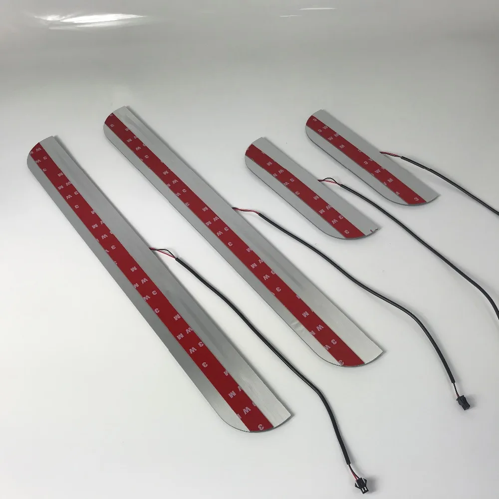 

Infrared Sensor Control Led Door Sill Plate Strip Welcome Light Threshold Guard Protectors for Hyundai Veloster