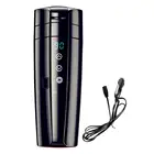 Портативная Автомобильная чашка с подогревом, 12 В, 24 В, 400 мл, электрическая чашка с подогревом воды, ЖК-дисплей, чайник для кофе, чая, молока, нержавеющая сталь 304, герметичный