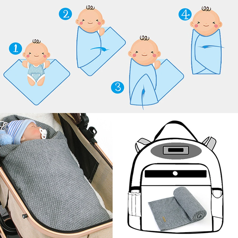 Детское одеяло трикотажное Пеленальное Одеяло для новорожденных супер мягкие