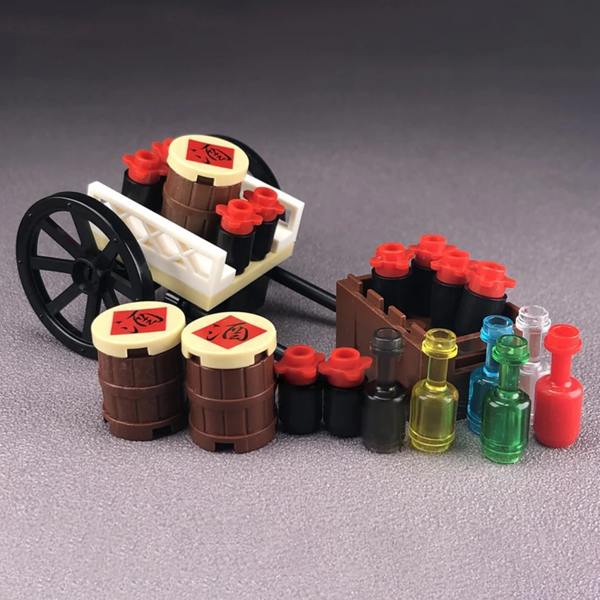 Конструктор MOC Винная Корзина в китайском стиле для детей|Блочные конструкторы| |