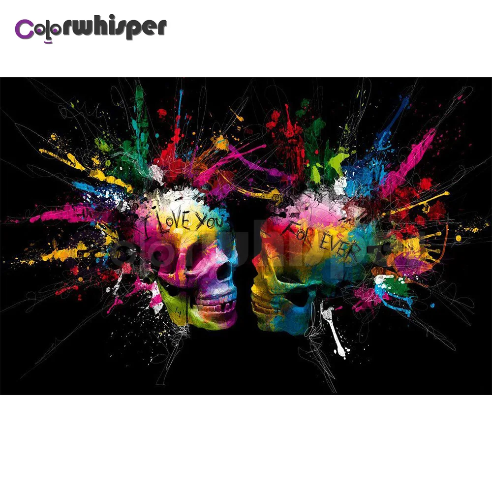 Алмазная картина полностью квадратная/круглая дрель череп Lover You 5D Daimond вышивка