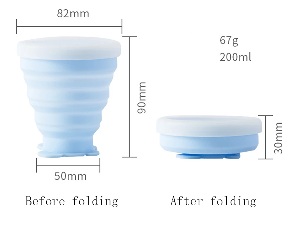 200 мл телескопическая водная напольная чашка складной чистки рот чашки