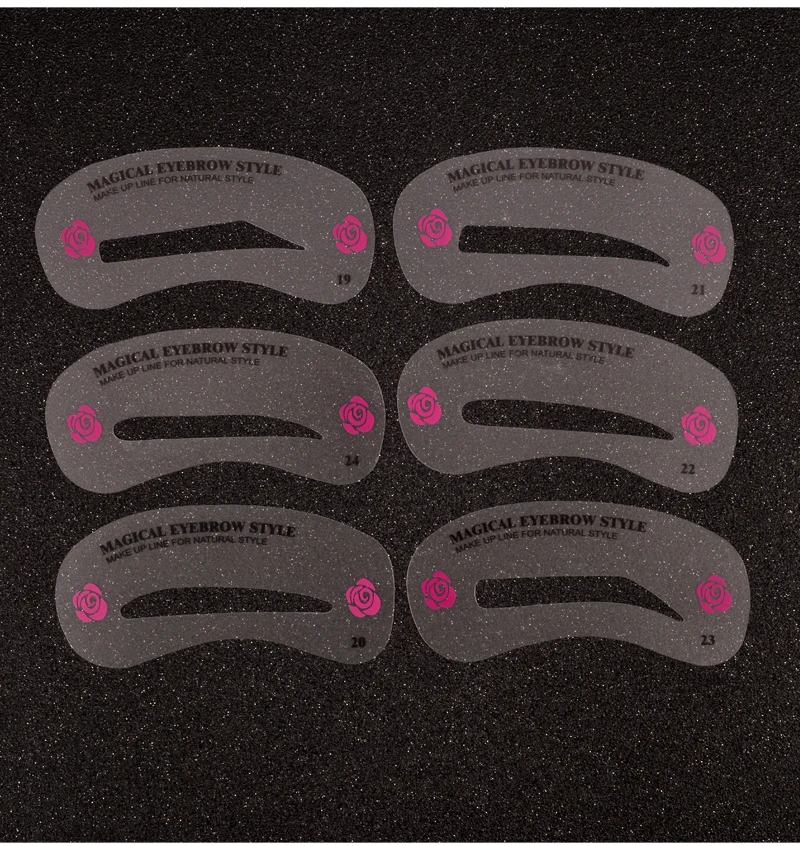 

24 Pcs Pro Reusable Eyebrow Stencil Set Eye Brow DIY Drawing Guide Styling Shaping Grooming Template Card Easy Makeup Beauty Kit