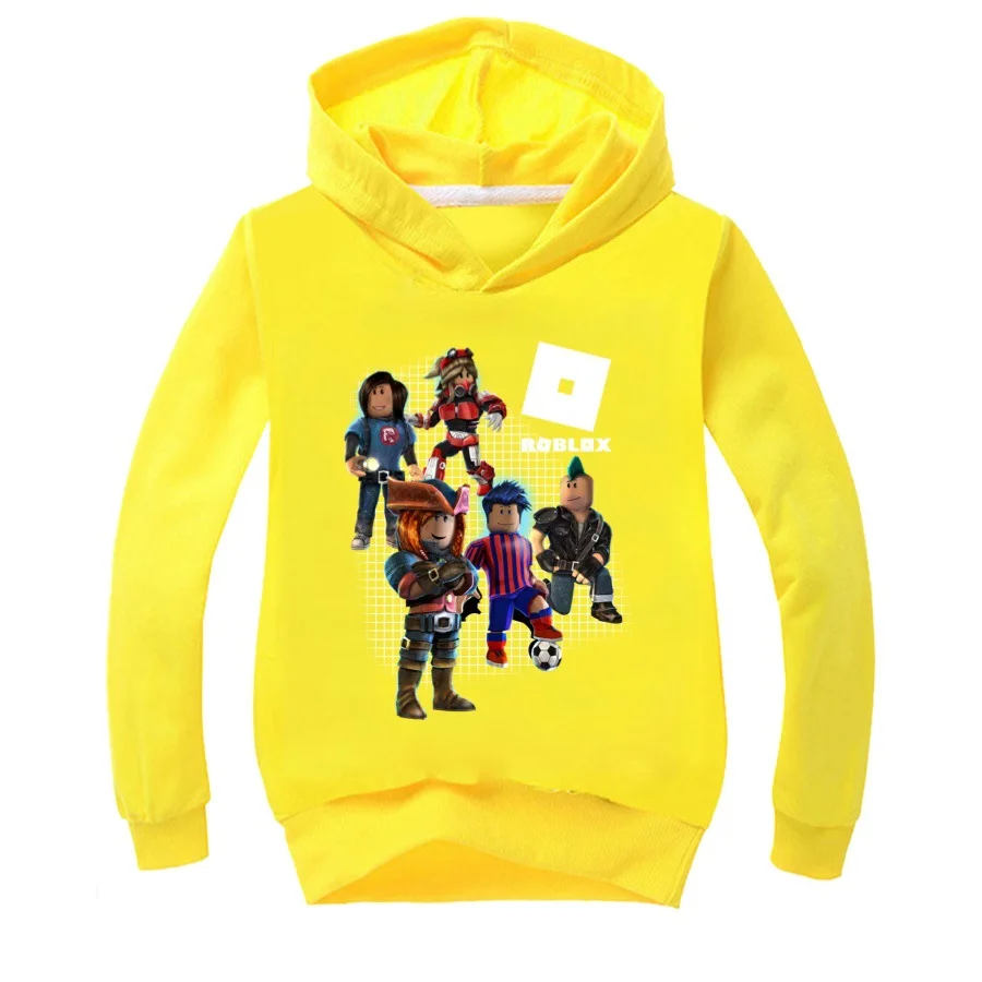Осенняя Толстовка robloxing с капюшоном для маленьких девочек детская одежда