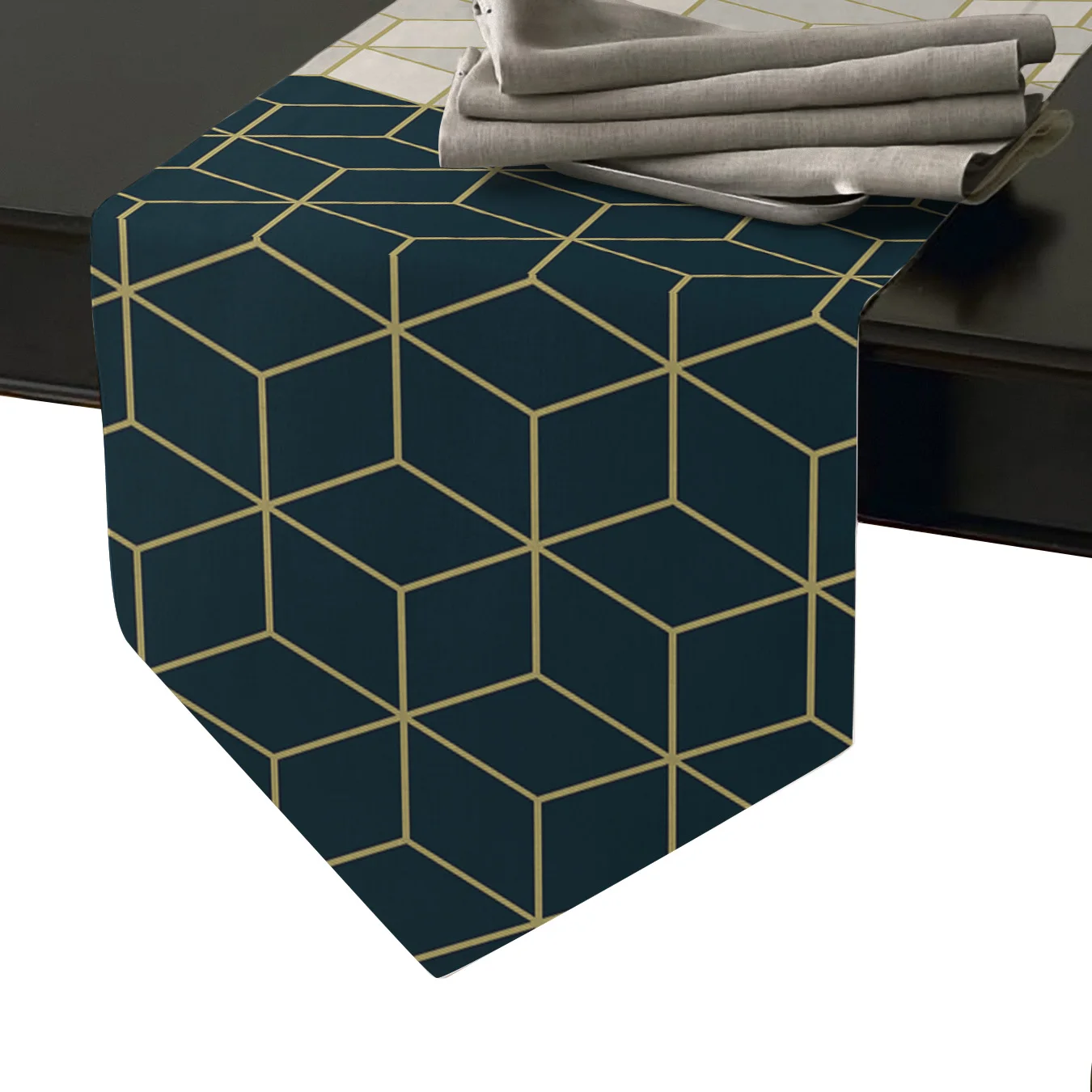 Современные Геометрические искусственные шарфы для кухонного стола