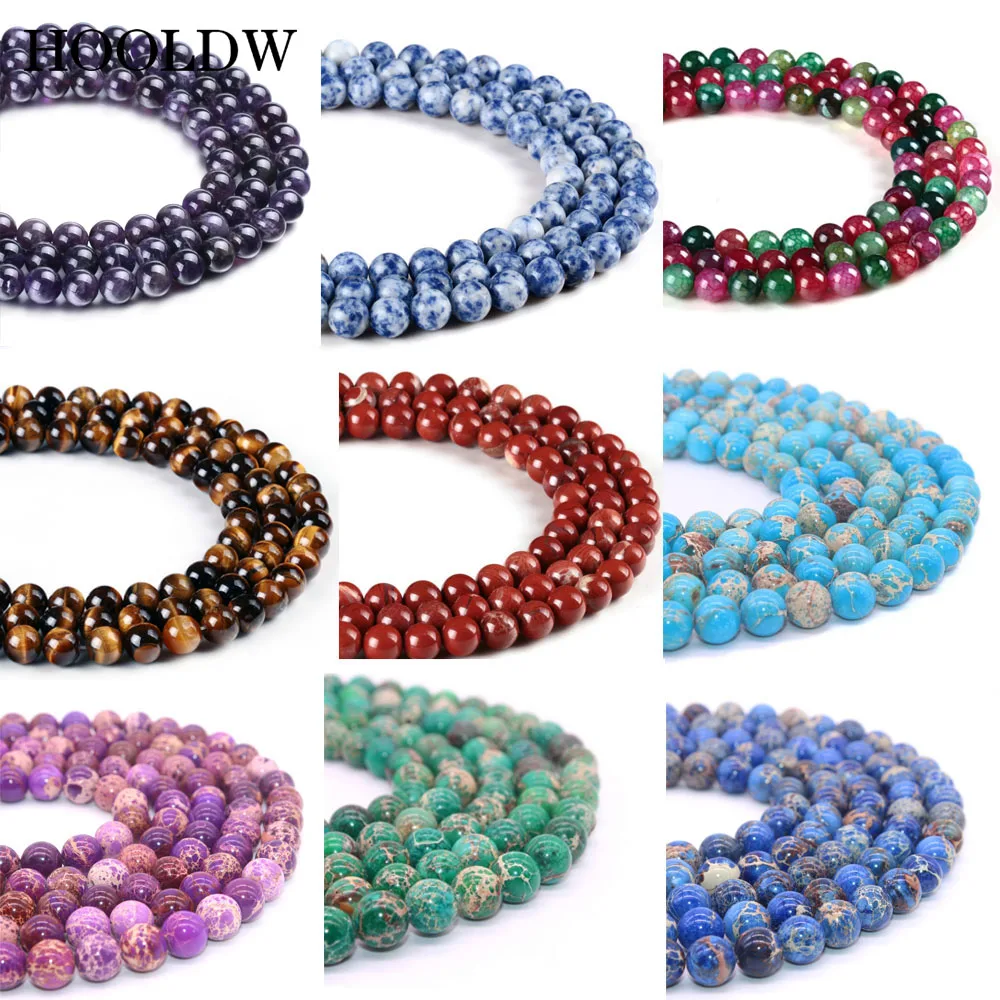 Бусины из натурального камня Королевского синего зеленого фиолетового