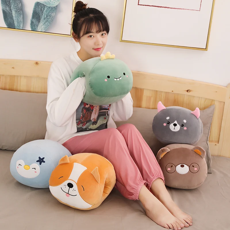 

1 шт. 30*25 см милые плюшевые игрушки животных грелка для рук, плюшевые игрушки динозавра из мультфильма Пингвин Косплей Shiba «Лисья Секретная с...