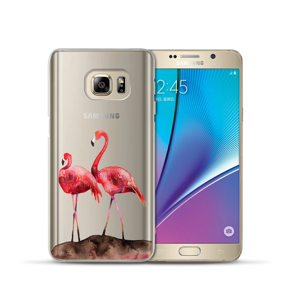 Cute Painted Flamingo Bird Soft Phone Case For Samsung Galaxy J3 J4 J5 2015J6 J710 J8 Plus 2016 2017 2018 Back Shell Cover |