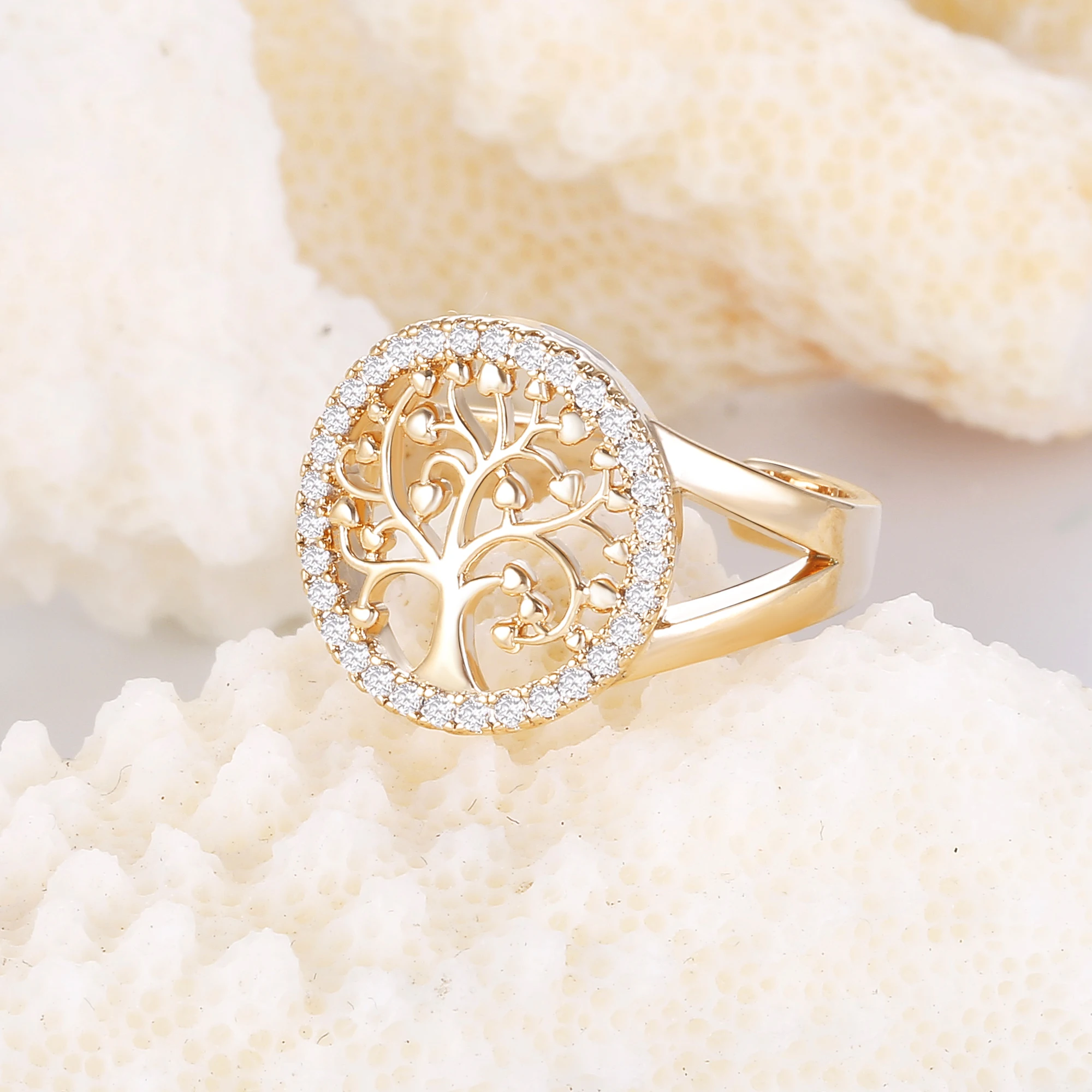 

Tree of Life Adjustable Ring Gold Silver Color Finger Rings for Women Girl Trend Jewelry Anniversary Gifts 2022
