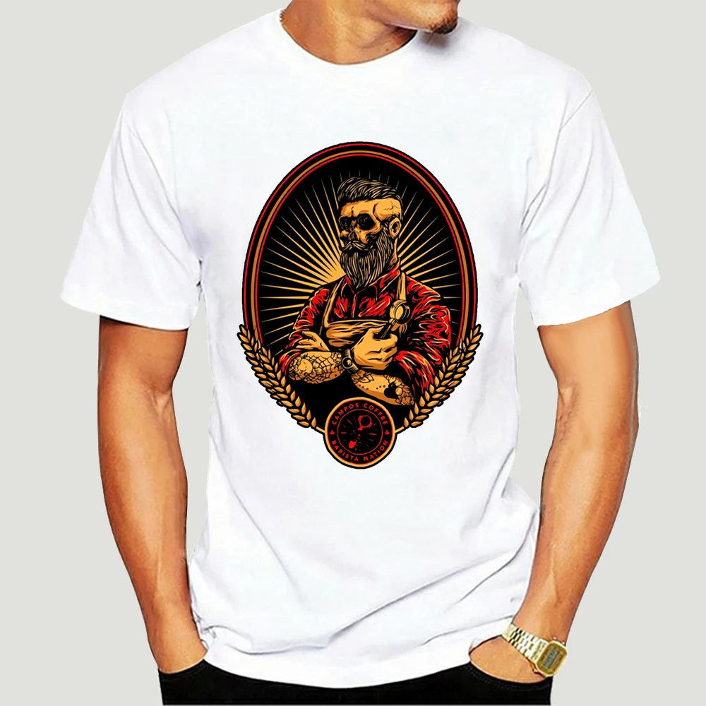 

Latest Fun T-shirt Top Casual Wear Skull Barista 4051X