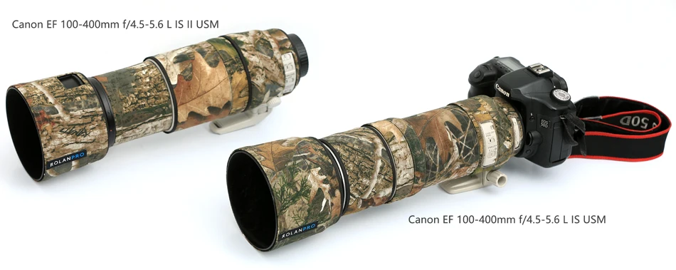 Линзы rolanpro Камуфляжный Плащ дождевик для Canon EF 100-400 мм f4.5-5,6 L IS USM защитный чехол для объектива Canon SLR объектив камеры