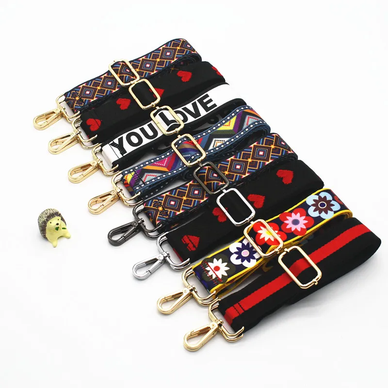 Цветной ремешок для сумок широкий сумки на плечо сменный аксессуар регулируемый