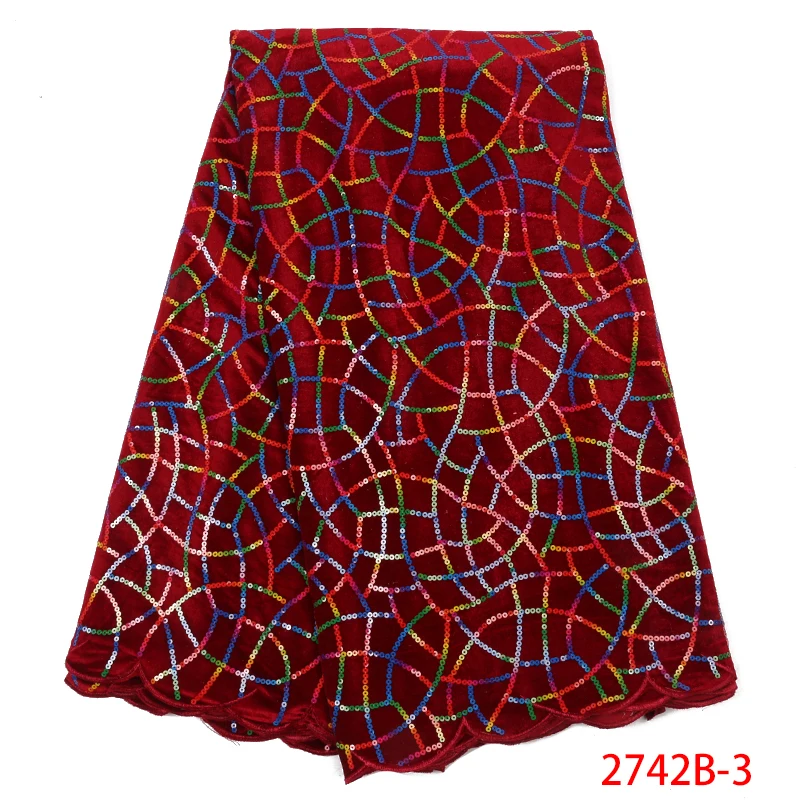 Лидер продаж 2020 высококачественное Африканское бархатное кружево с блестками