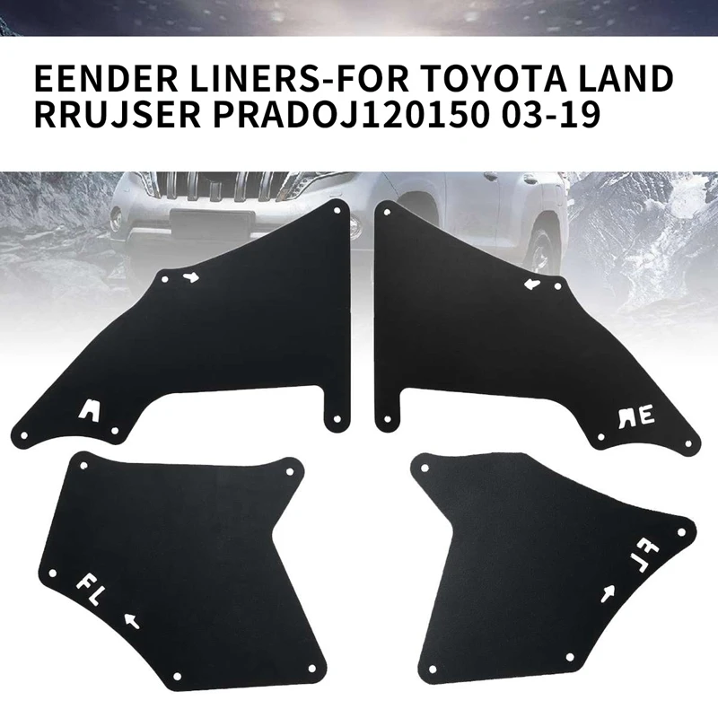 4 шт Передние Задние Автомобильные Брызговики для Toyota Land Cruiser Prado J120 J150 2003 2019 крыло