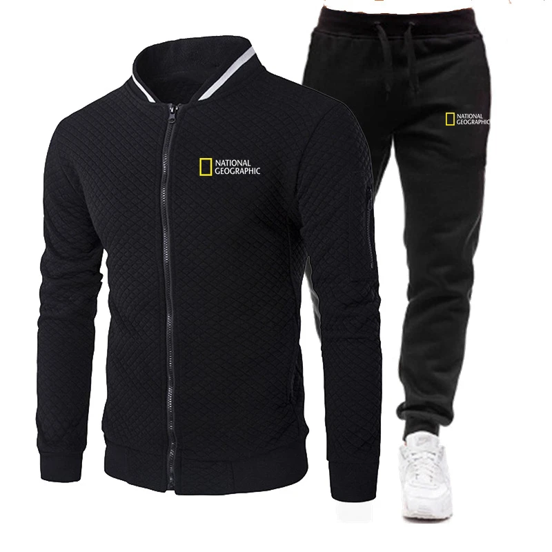 

Men's Casual Sports Suit 2 Piece Suit Sports Jacket and Pants Harajuku Streetwear Autumn Winter men's sets men tracksuit
