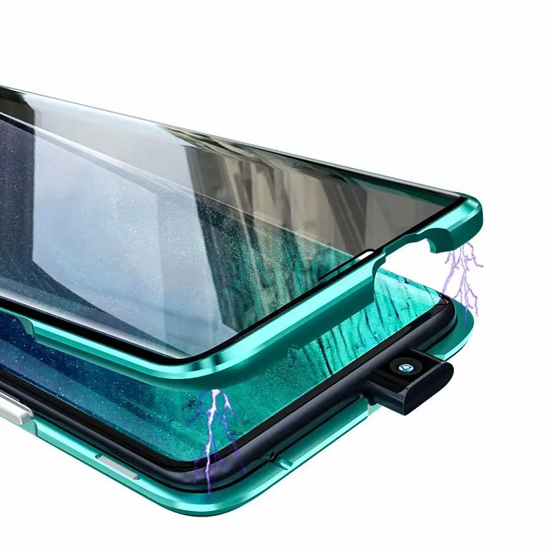 Роскошный магнитный металлический чехол для Oneplus 7 Pro, переднее стекло, двойное стекло, защита экрана OnePlus7pro Oneplus7 360, полное покрытие
