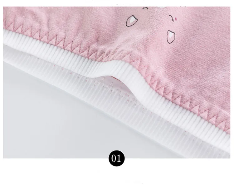 Children Cotton Underwear Cute Cartoon Print Panties Young Girls Short Briefs Breathable Underpants Teenage Girls Soft Panties