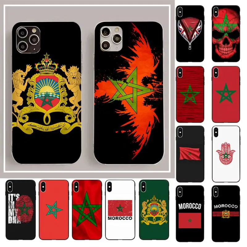 MaiYaCa марокканский флаг герб оружия чехол для телефона iPhone 11 12 pro XS MAX 8 7 6 6S Plus X 5S SE 2020