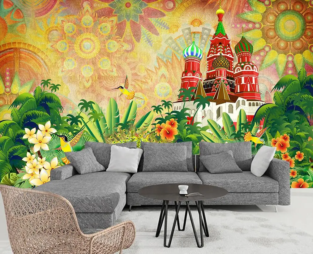 

Custom wallpaper tropical rainforest Southeast Asia style background wallpaper wallpaper mural 3d wallpaper wall for