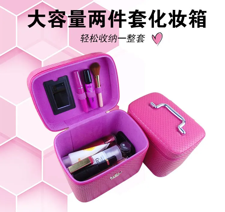 USOUL beauty чехол с короной большой емкости, профессиональный органайзер для макияжа, косметичка, портативный чехол для хранения кистей, Bolso Mujer