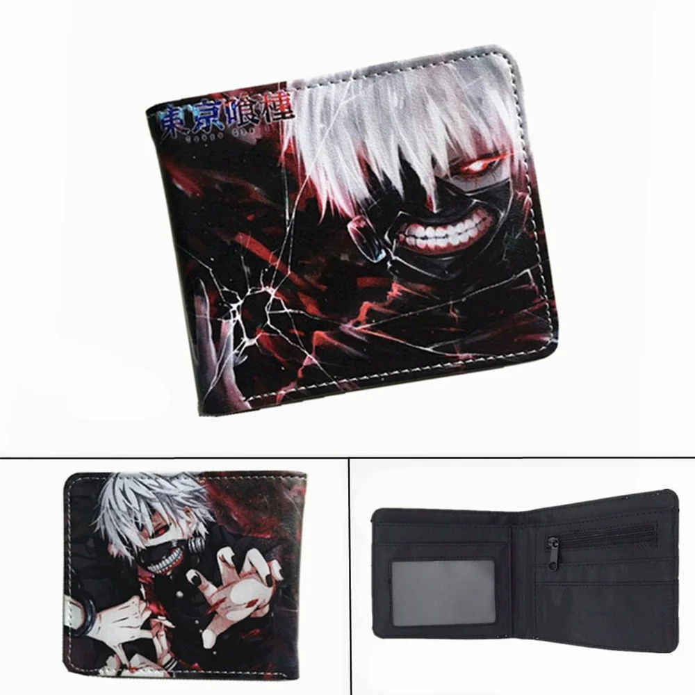 Кошелек из искусственной кожи Kaneki Ken для мальчиков и девочек короткий складной