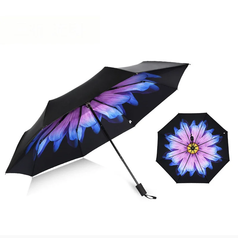 

Fashion Creative 5 Fold Umbrella Ultra Light Wholesale Mini Advertising Sunny Rain Five Folding Women Girls Umbrella