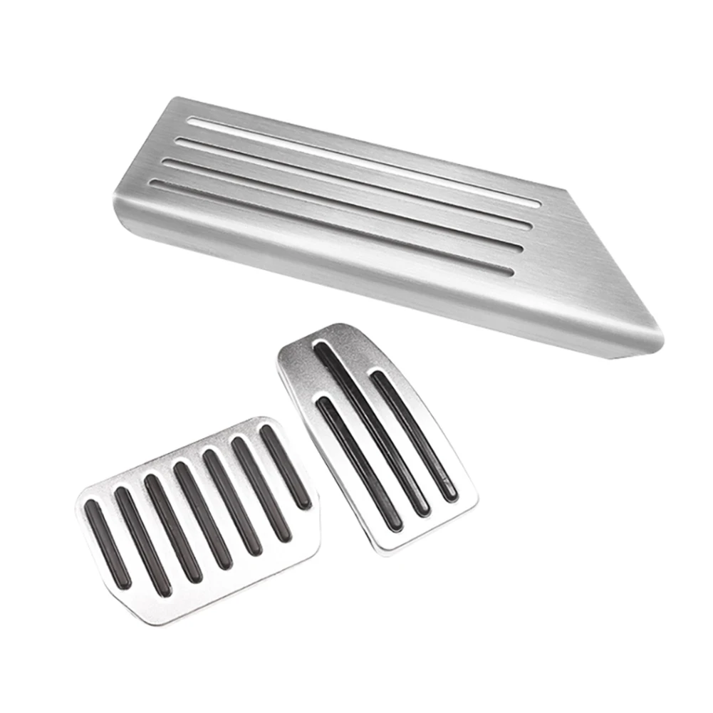 

2021 Model3 Car Foot Pedal Pads Covers For Tesla Model 3 Y Accessories Aluminum Alloy Accelerator Brake Rest Pedal Three Drop