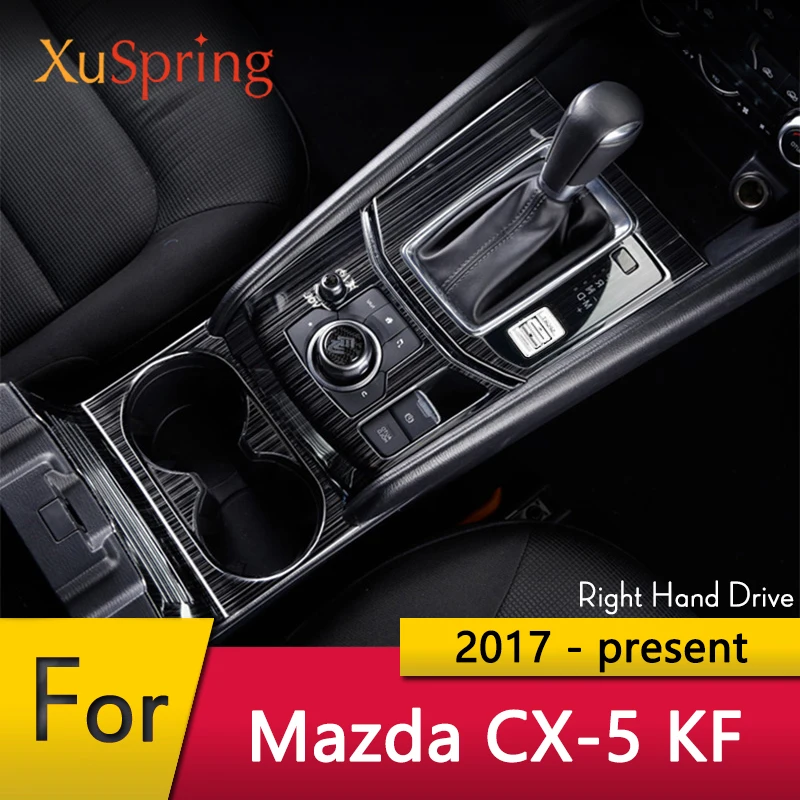 

Для Mazda CX-5 CX5 2017-2021 KF RHD коробка переключения передач для автомобильной консоли панель отделка рамка Чехлы наклейки полоски украшение переос...