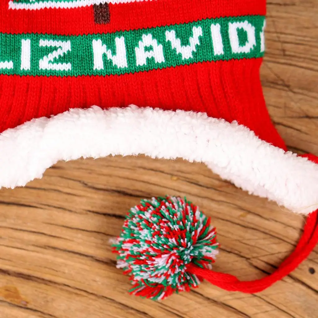 

Baby Beanie Earflaps Hat Infant Toddler Girls Boys Soft Warm Knit Hat Winter Hat with Cozy Soft Fleece Lining Christmas Gift