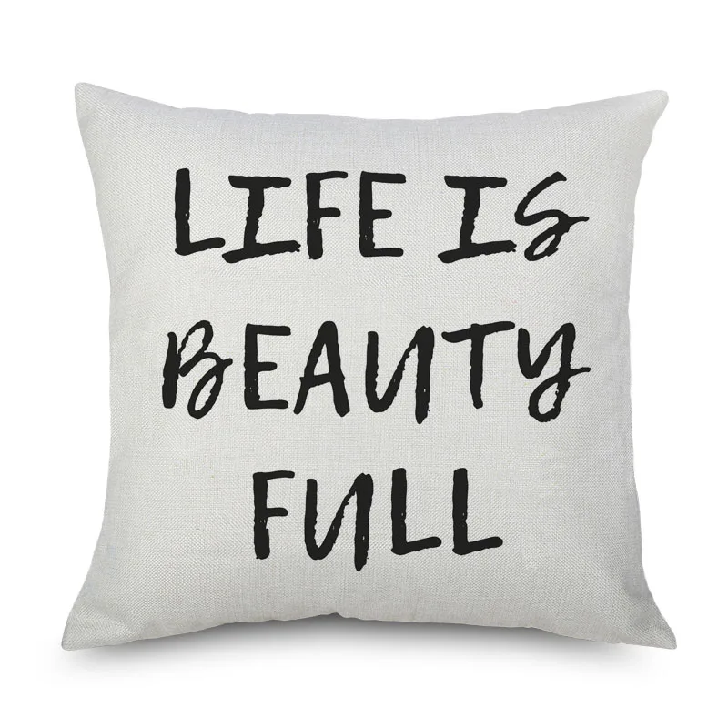 Чехол для подушки LIFE IS BEAUTY Полное счастье декоративная подушка дивана | Дом и сад