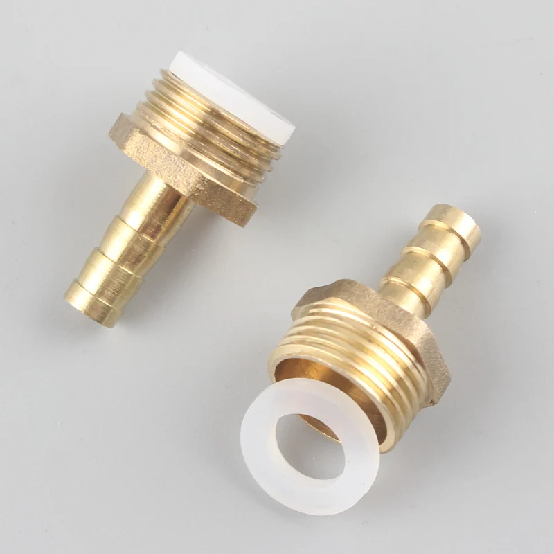 

2pcs Copper 1/2 inch Thread Adapter 6mm-19mm Garden Hose Water Hose Connector Pneumatic Hose Pump For Aquarium Fish Tank Garden